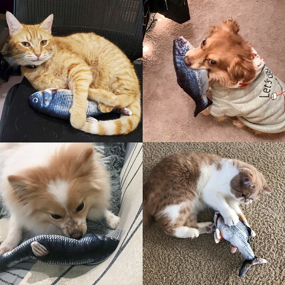 Juguete de pez electrónico interactivo para gatos, juguete automático para gatos, divertido, recargable, simulación de flotación, peces de baile en movimiento