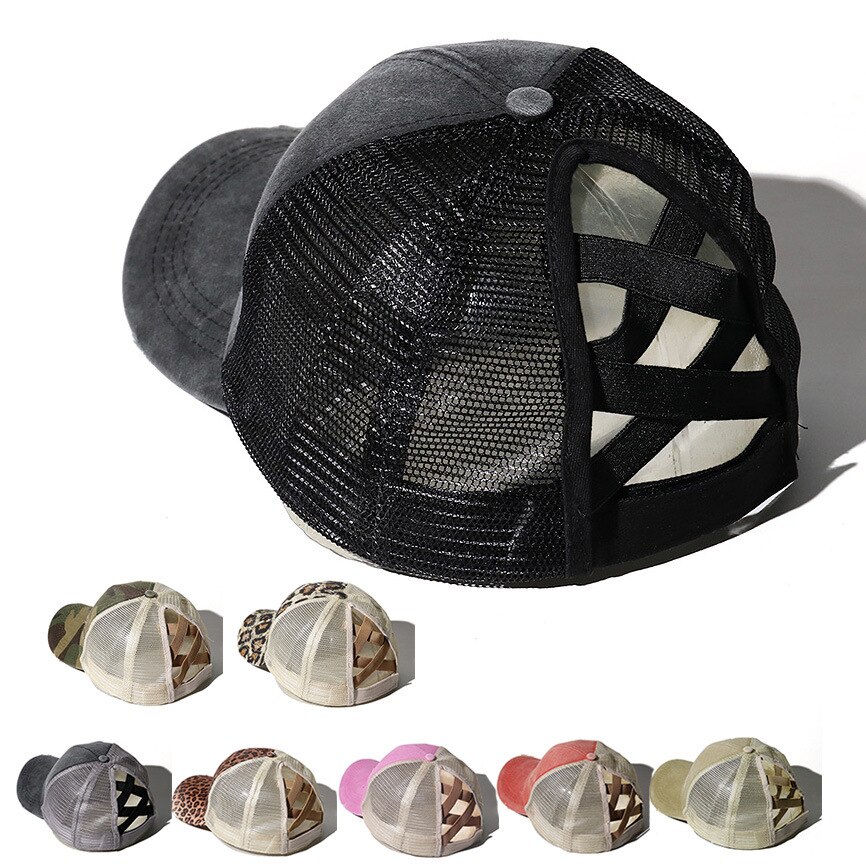 Cola de Caballo gorras de béisbol de verano de las mujeres de al aire libre de protector solar gorras Snapback de Camo para Mujer Deporte de alta elasticidad