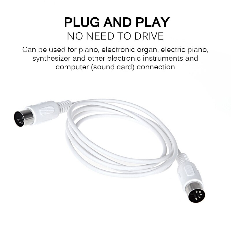 Music Editing Line Instrument Accessories Double Five-Pin Cable Electronic Keyboard 1.5M 3M MIDI Cable Musical Instrument