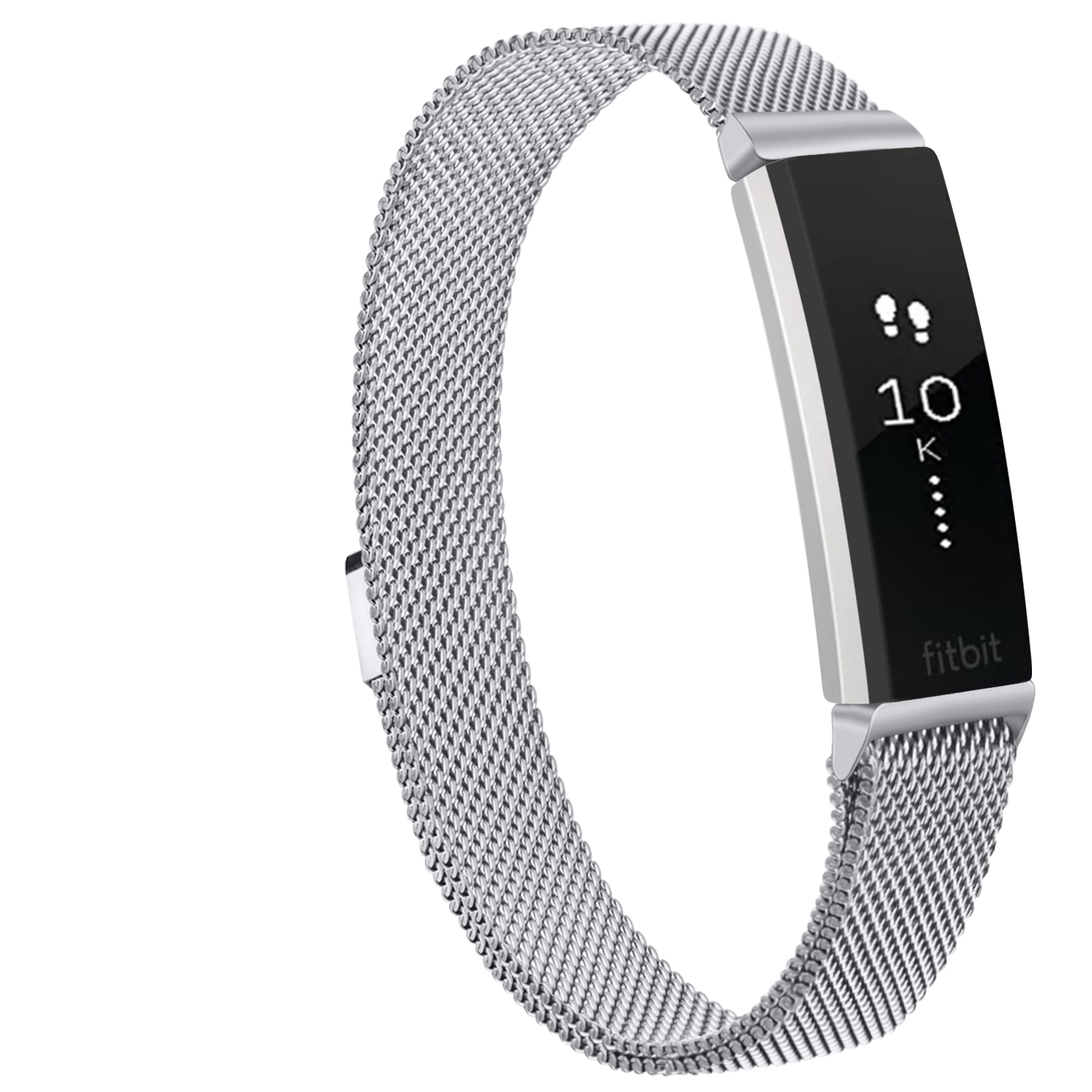 Milanese Strap Watch Band For Fitbit HR/Fitbit Alta Metal Magnetic Loop Band Replacement Bracelet For Fitbit Alta Watchband: Silver / Size L