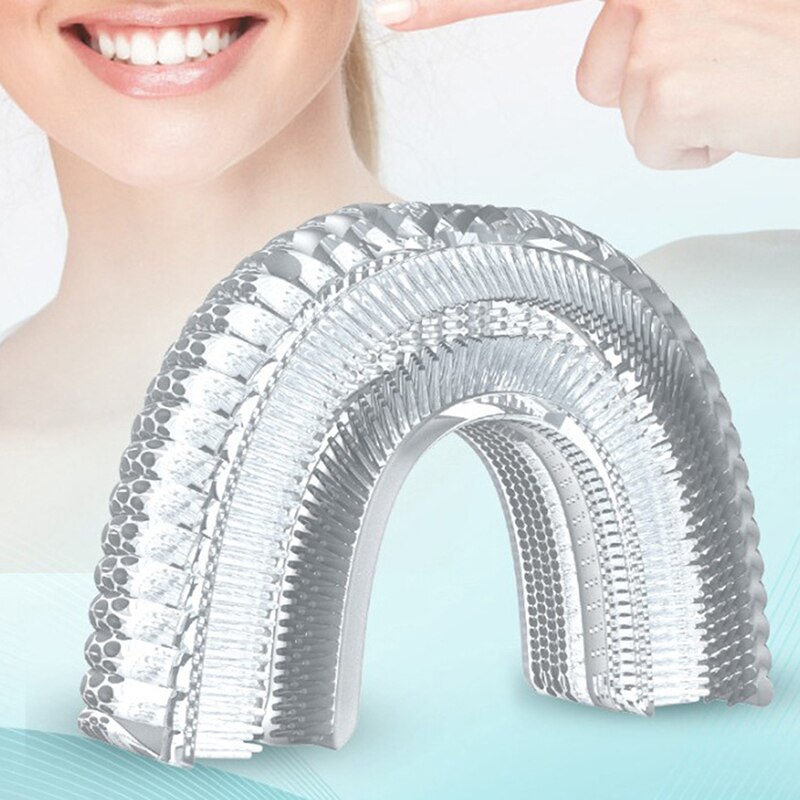 Electric Toothbrush Head Sonic Clean Replacement Toothbrush Heads Silicone Brush Teeth Heads 360 Degree U Type Automatic