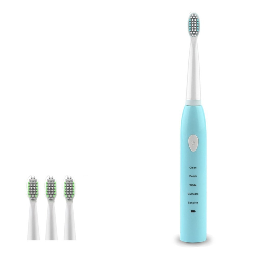 Powerful Sonic Ultrasonic Electric Toothbrush Usb Charging Rechargeable Toothbrush Washable Electronic Whitening Toothbrush 3C: Army Green