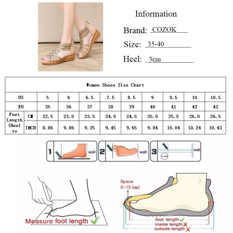 Sandales Rome en cristal pour femmes, chaussures d&#39;été à semelles zippées, confortables, de plage, décontractées, à talons hauts, collection 2022