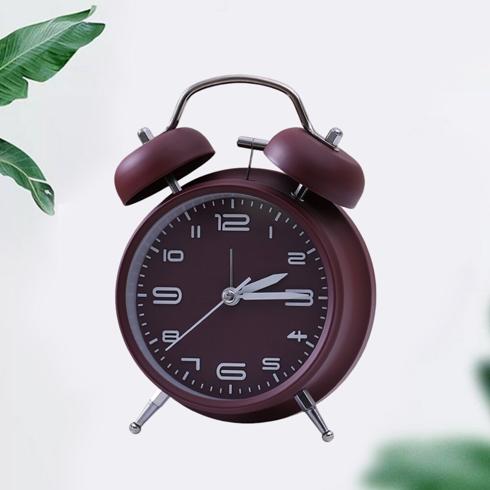 1PC Students Alarm Clock Simple Bedroom Desk Clock Cartoon with Night Light Alarm Clock Mute Alarm Clock Retro Ringing