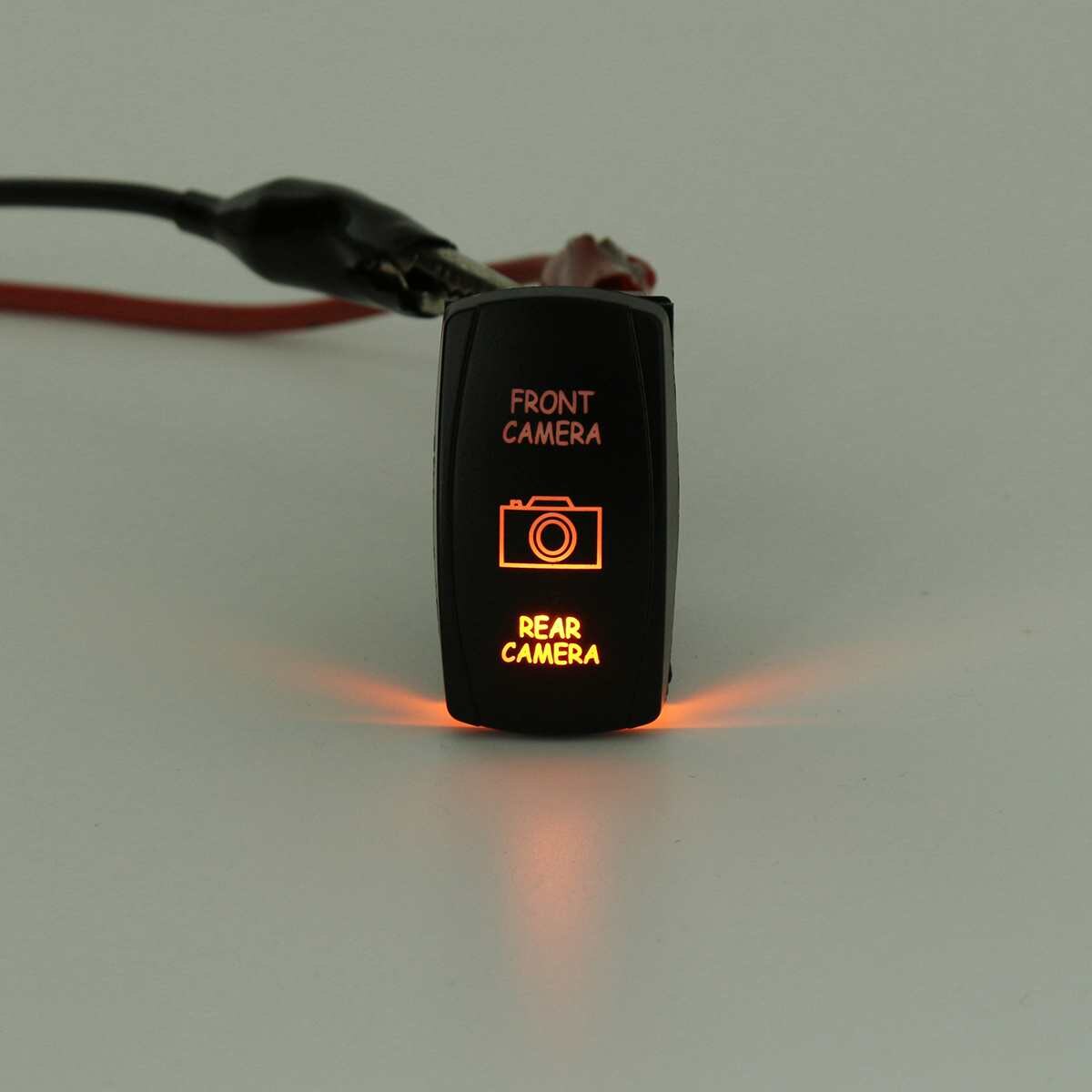 Universal Car 12V 7 Pins FRONT CAMERA REAR CAMERA Switch LED DPDT ON-OFF-ON Rocker Switches RV Boat