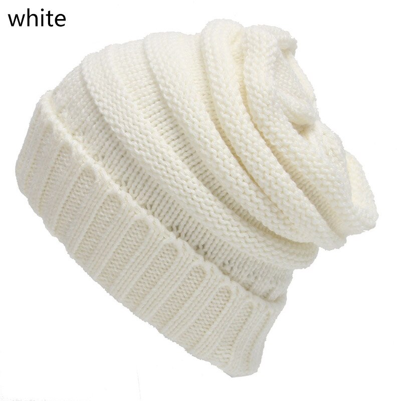 Q Keep Warm Knitted Hat 1Pcs Woman Bonnet 21*21CM Cap Multipurpose Autumn Winter Accessories Winter Essential Hats: white