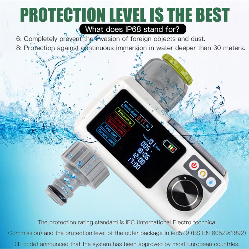 Automatic Electronic Irrigation Controllers Solar Power Water Timer LCD Garden Watering Home Digital Intelligence Watering Syste