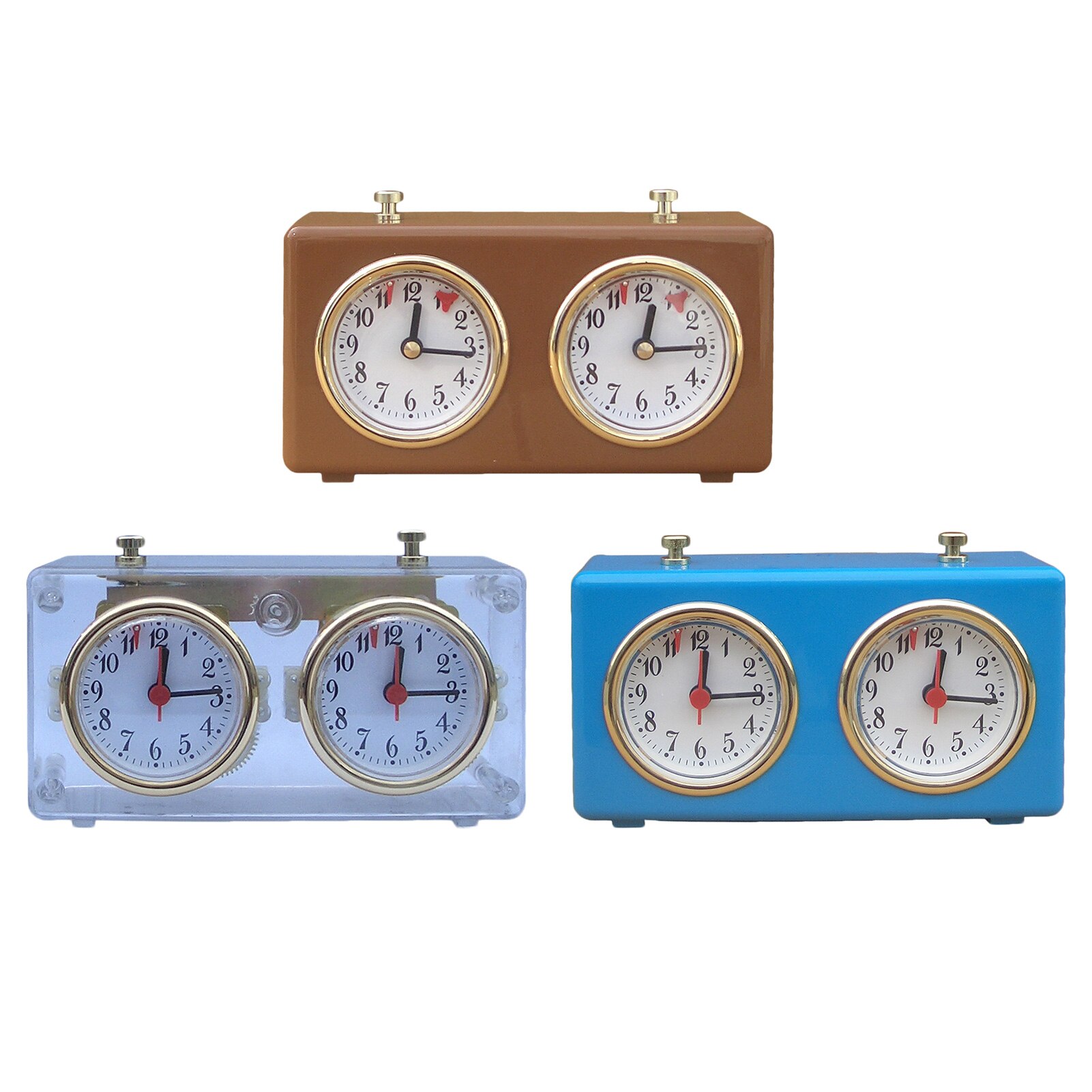 Hoge Precisie Hout Kleur Timer Draagbare Timing Start Knop Clockwork Professionele Schaken Klok Tool Voor Game