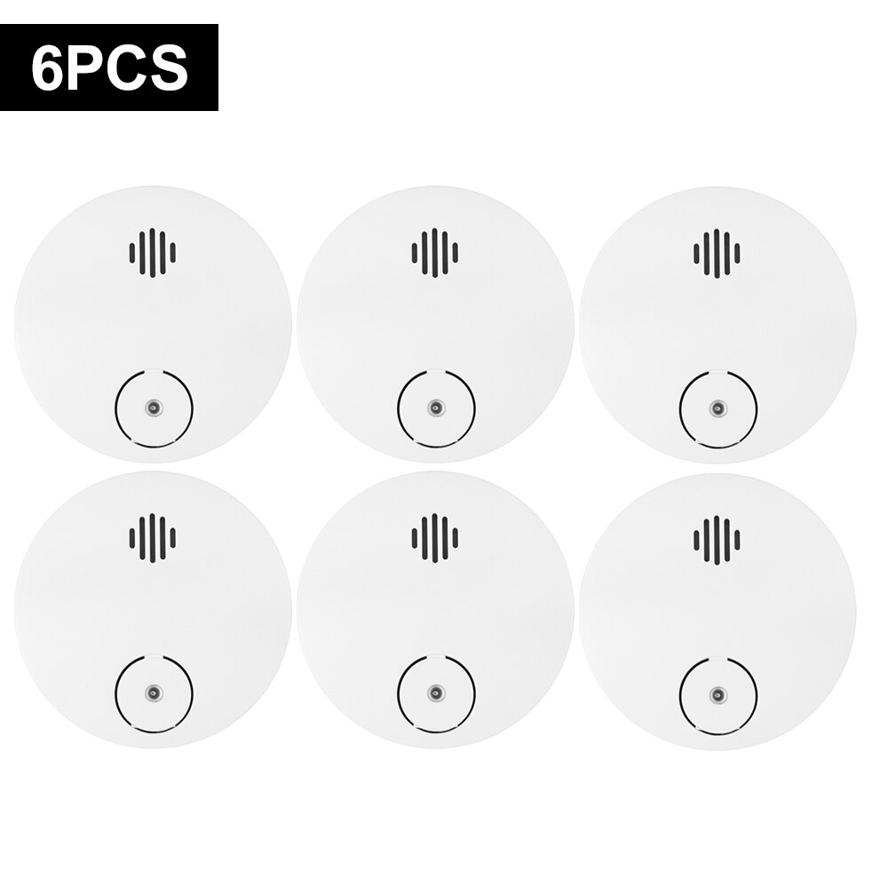Battery-Powered Wireless Smoke Detector Photoelectric Fire Alarm Light Sound Warning Fire Safety For Home Security Alarm System