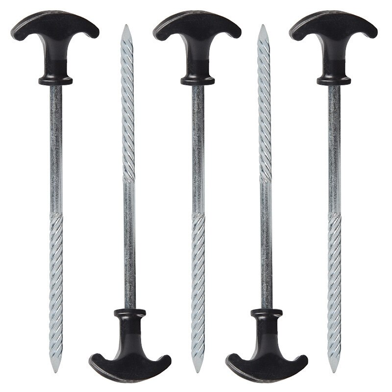 10Pcs Haken Haringen Schroef 20Cm Stalen Stakes Zware Luifel Elements Vocht Pads Nagels Outdoor Camping Wandelen accessoires