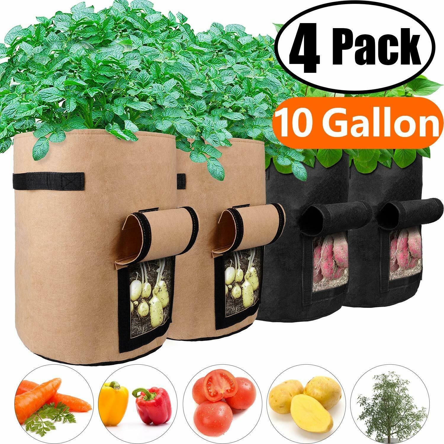 Plant Grow Bags home garden Potato pot greenhouse Vegetable Growing Bags Moisturizing jardin Vertical Garden Bag tools droship