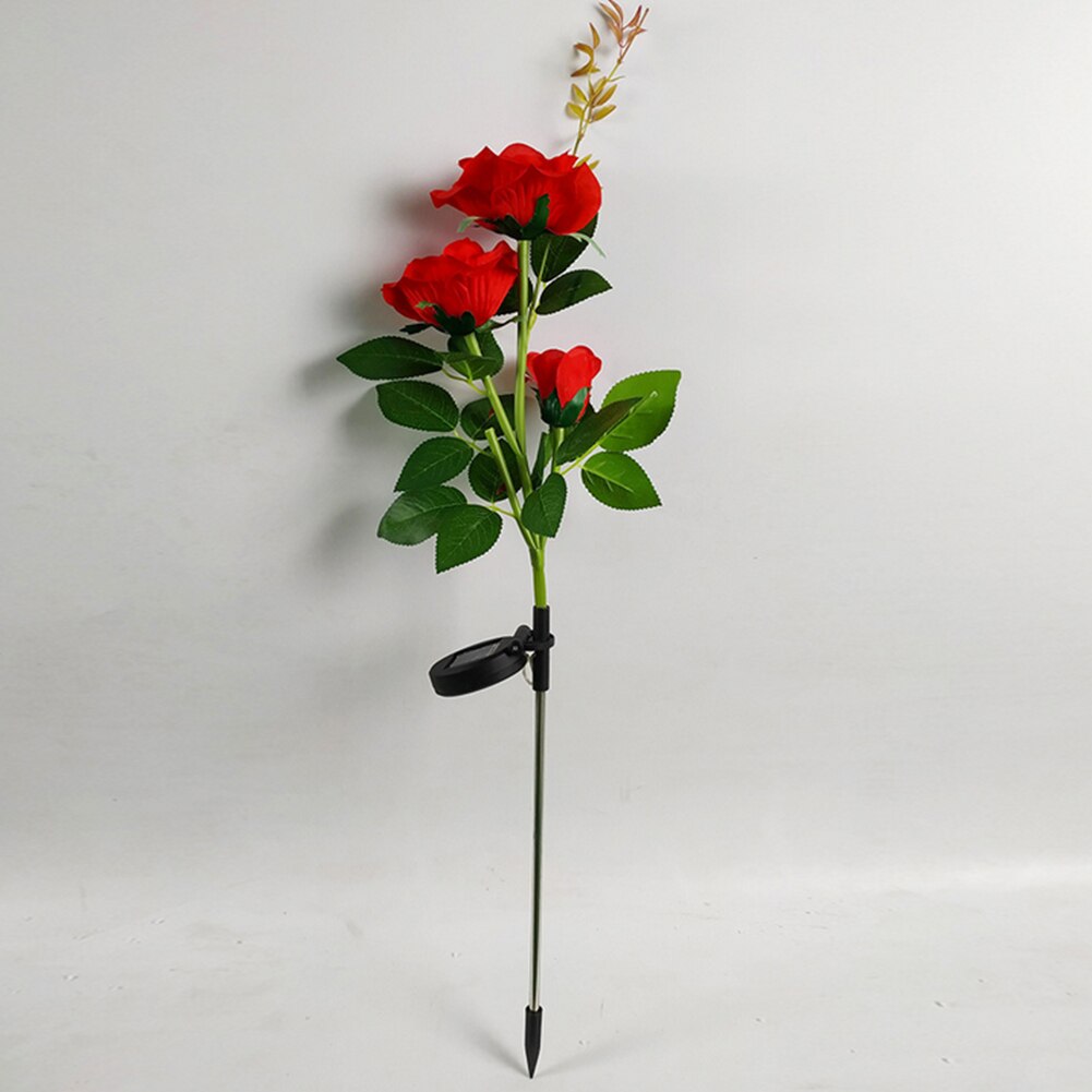 3LED Solar Rose Bloem Licht Waterdicht Tuin Landschap Lamp Outdoor Gazon Lamp Thuis Decoratieve Bloem Night Lights