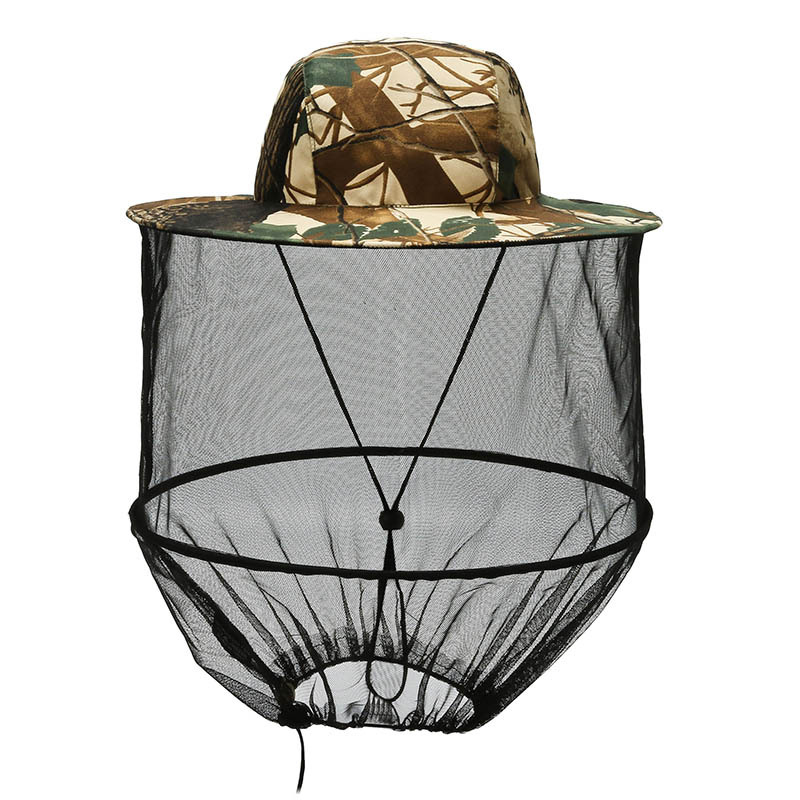 Gorro de pesca de malla para hombre y mujer, gorro para guardar abejas con mosquitera, previene el sol, UV, sombrilla para exteriores, cubre la cabeza para caminar: Multicolor
