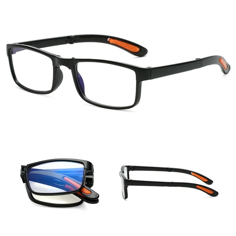 Occhiali da lettura pieghevoli Diottrie da +1.0 a +4.0 Occhiali da presbiopia anti-luce blu con custodia portatile Uomo Donna Occhiali TR90