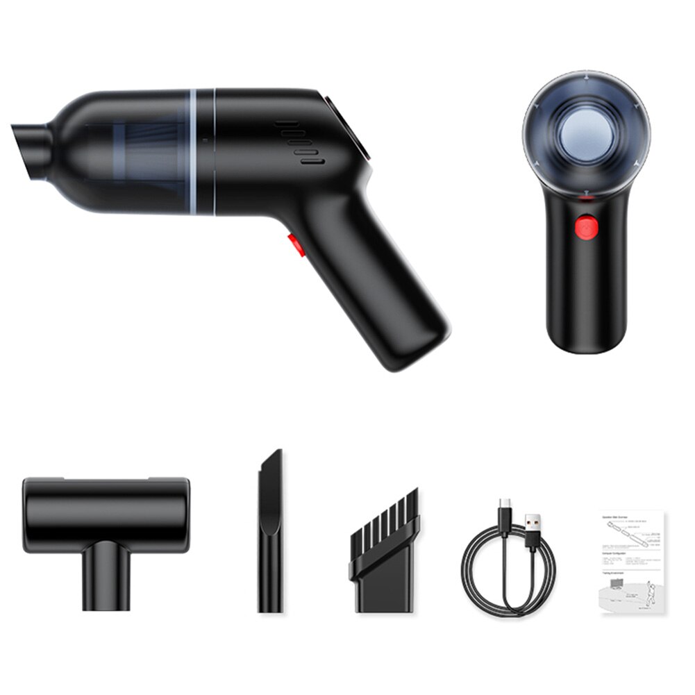 4500PA Handheld Vacuum Cordless Powerful Cyclone Suction Portable Rechargeable Vacuum Cleaner Quick Charge for Car Home Pet Hair