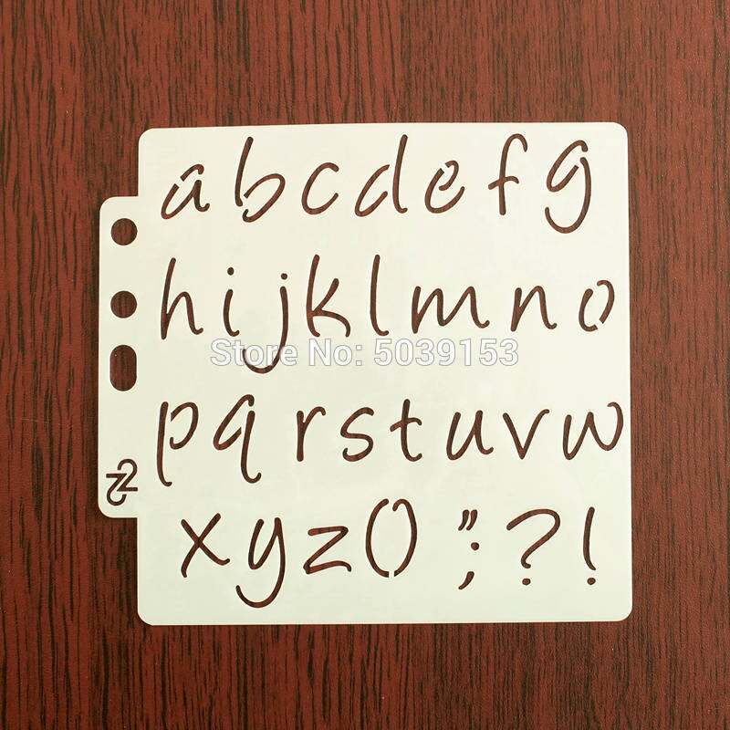 Kunst A-Z Alphabet Schichtung Hohl Schablonen Stan... – Grandado