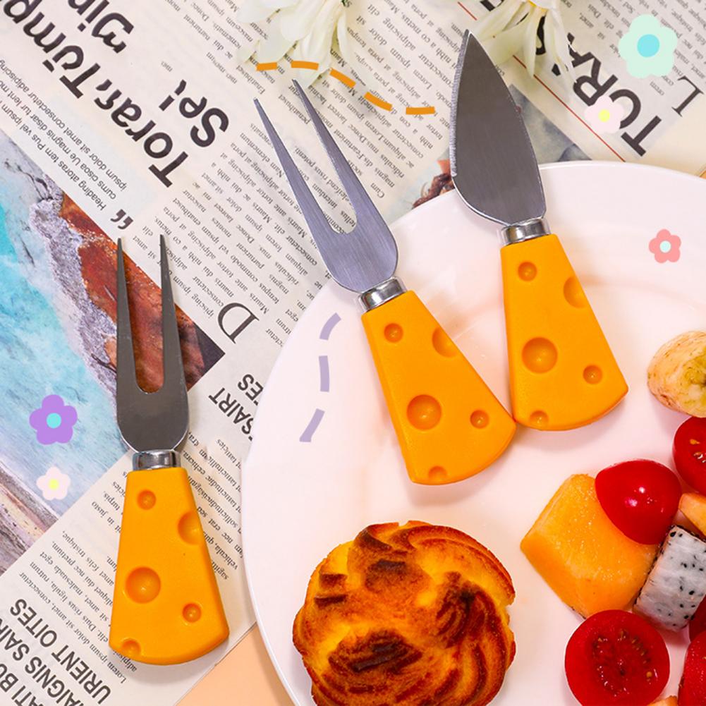 Practical Cheese Tools Lightweight Reusable Lovely Cheese Fork Serving Paddle Set Serving Paddle Cheese Spreader Fork