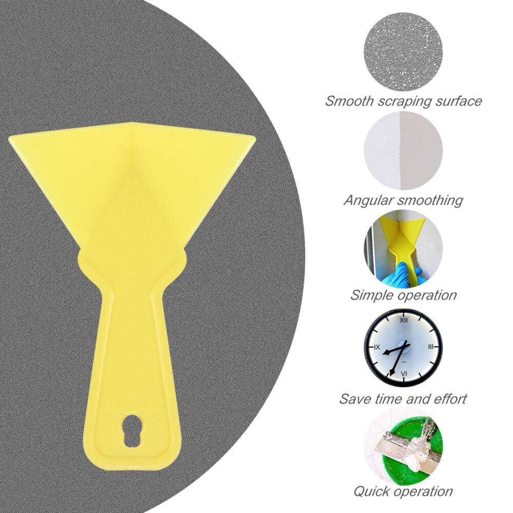 10Pcs Gipsplaten Hoek Schraper Finisher Schoonmaken Stucwerk Verwijdering Builder Tool Voor Thuis (Geel)