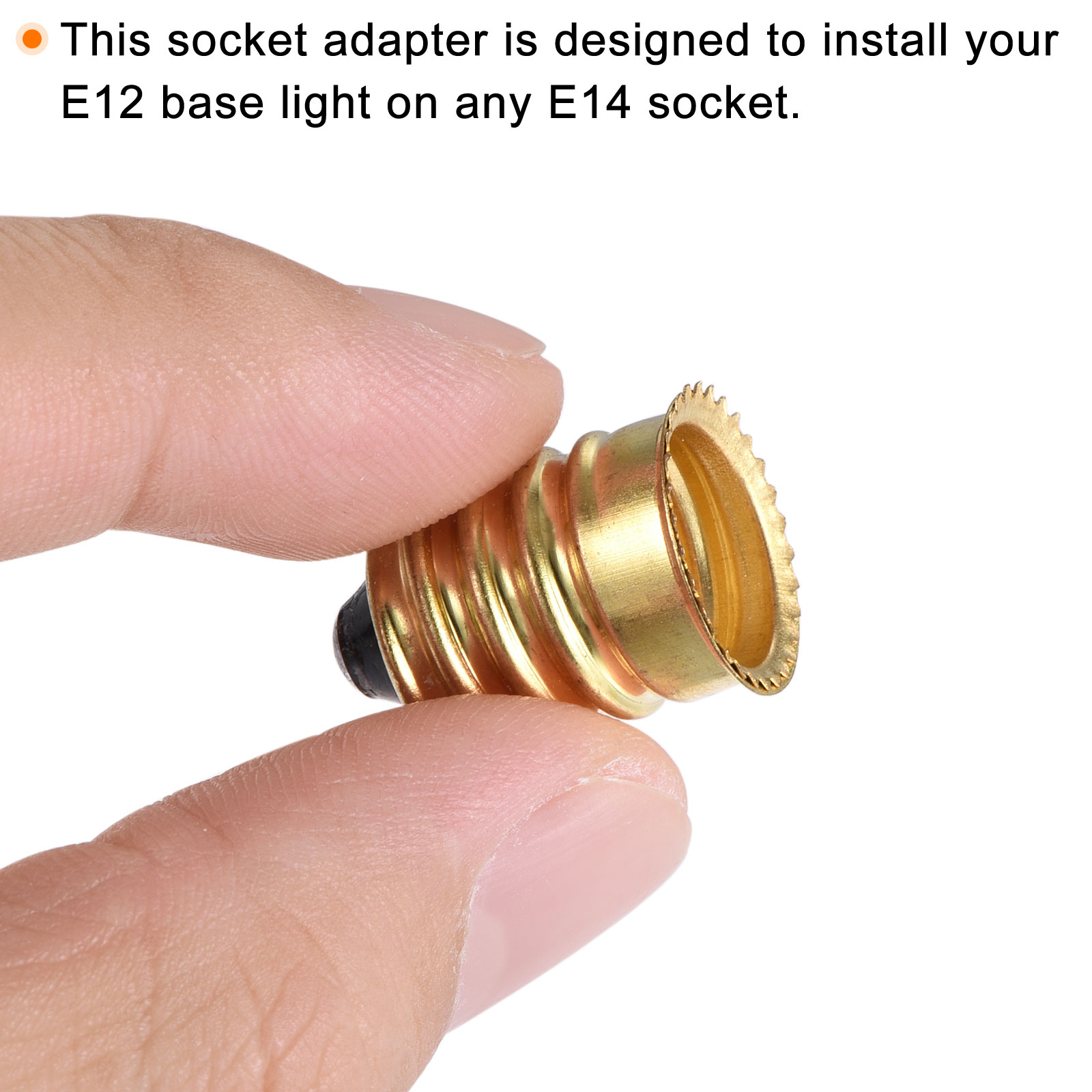 Uxcell Light Socket Adapter E14 to E12 Candelabra Lamp Base Converter 5Pcs Silver 5Pcs Gold