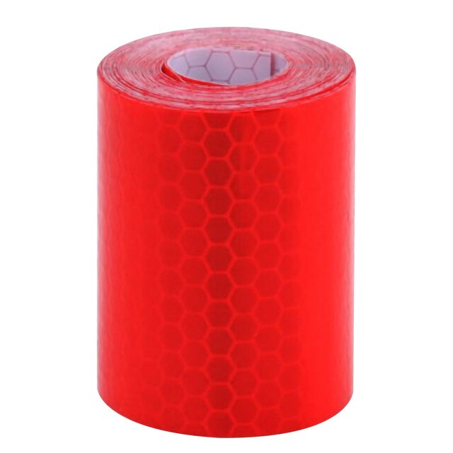 Waterproof Warning Tape Strip Stickers Warning Light Reflector Protective Sticker Reflective Film Car Safety Mark 300cm X 5cm: Red
