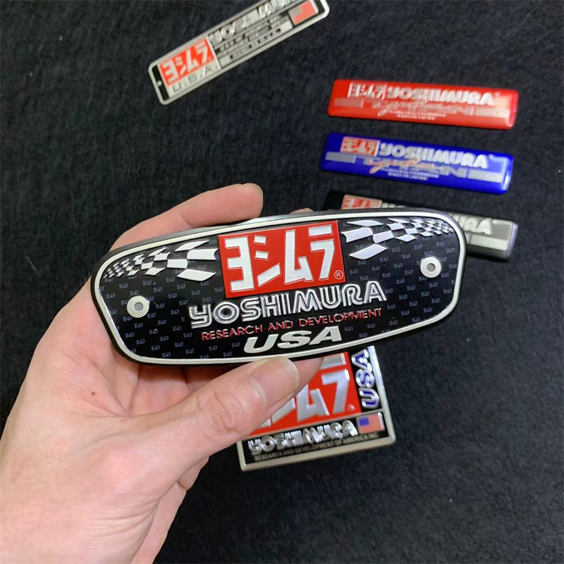 1 pz in lega di alluminio tubi di scarico moto tubo serbatoio carburante adesivo decalcomania personalità fredda Scorpione applicare a Yoshimura