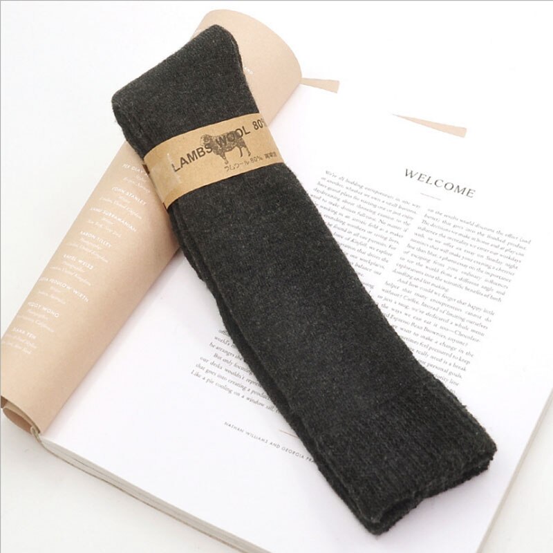 Calcetines cálidos para niños y bebés, medias gruesas de lana térmica para la nieve, invierno, de tubo largo