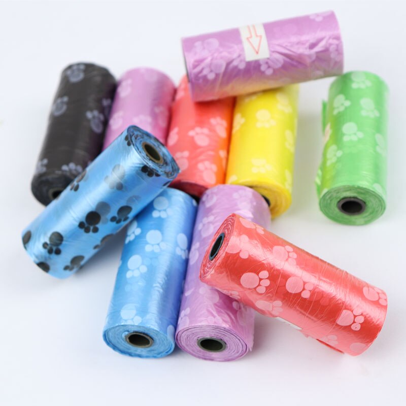 Pet Supply 30 Rolls 450pcs Printing Cat Dog Poop Bags Outdoor Home Clean Refill Garbage Bag