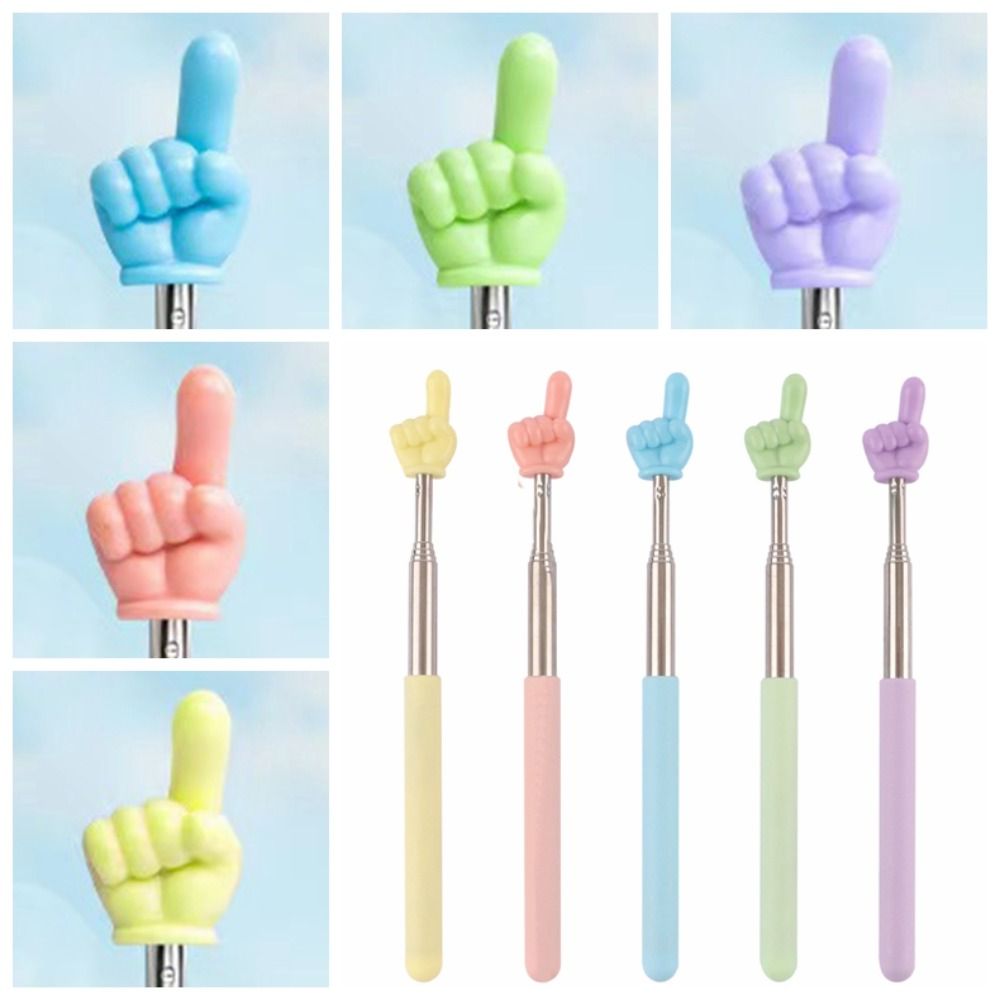 Telescopische Leesgids Aanwijzer Intrekbare Antislip Onderwijs Pointer Stick Draagbare Vingervorm