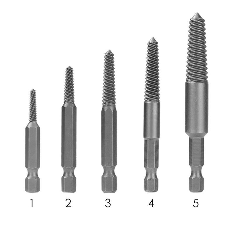 Hex Shank Screw Extractor Drill Bits Guide Broken Damaged Bolt Stud Remover