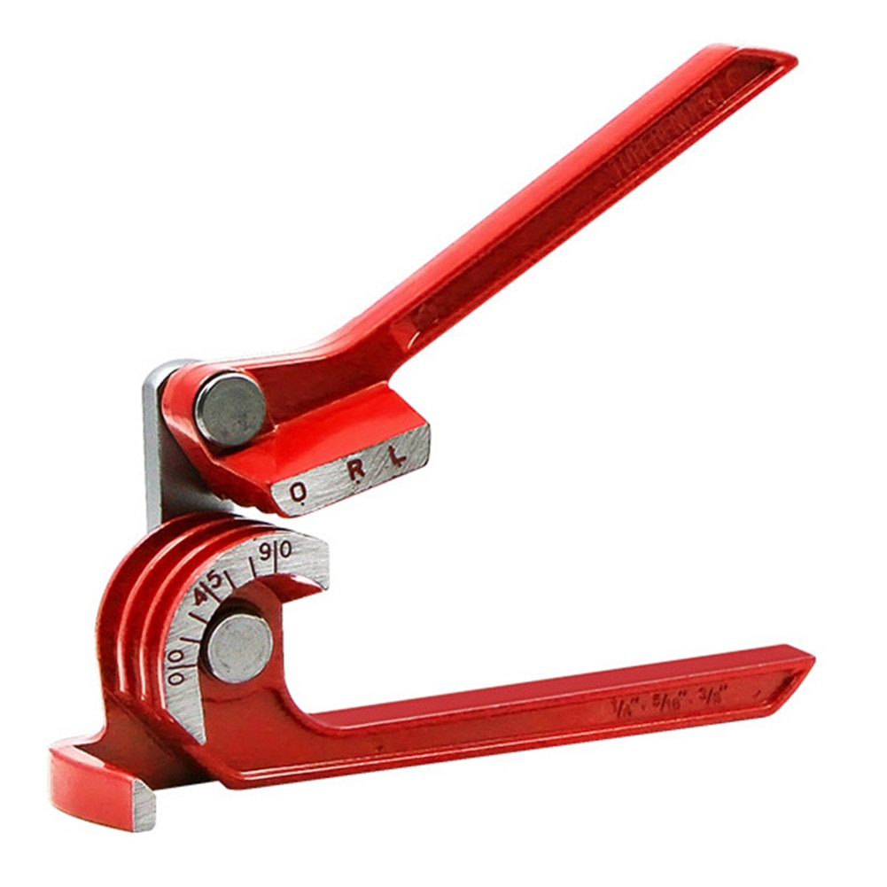 Practical Red Air Conditioner Bending Labor Saving Machine Elbow Tool 3 In 1 Manual Tube Bender Pipe 180 Degree Aluminum Alloy