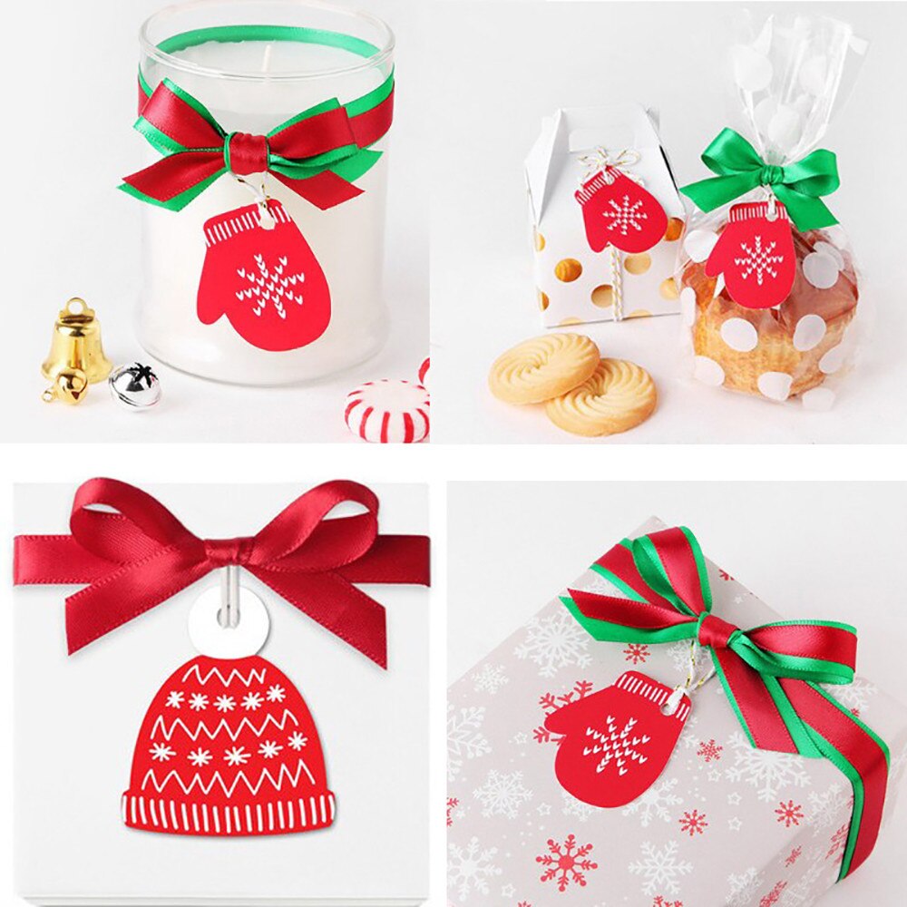 50 stks Sneeuwpop Kerstman Kerst Tag Candy Box Zak Tag Karton Kerst Ornamenten Decoratie Opknoping Tags # Y