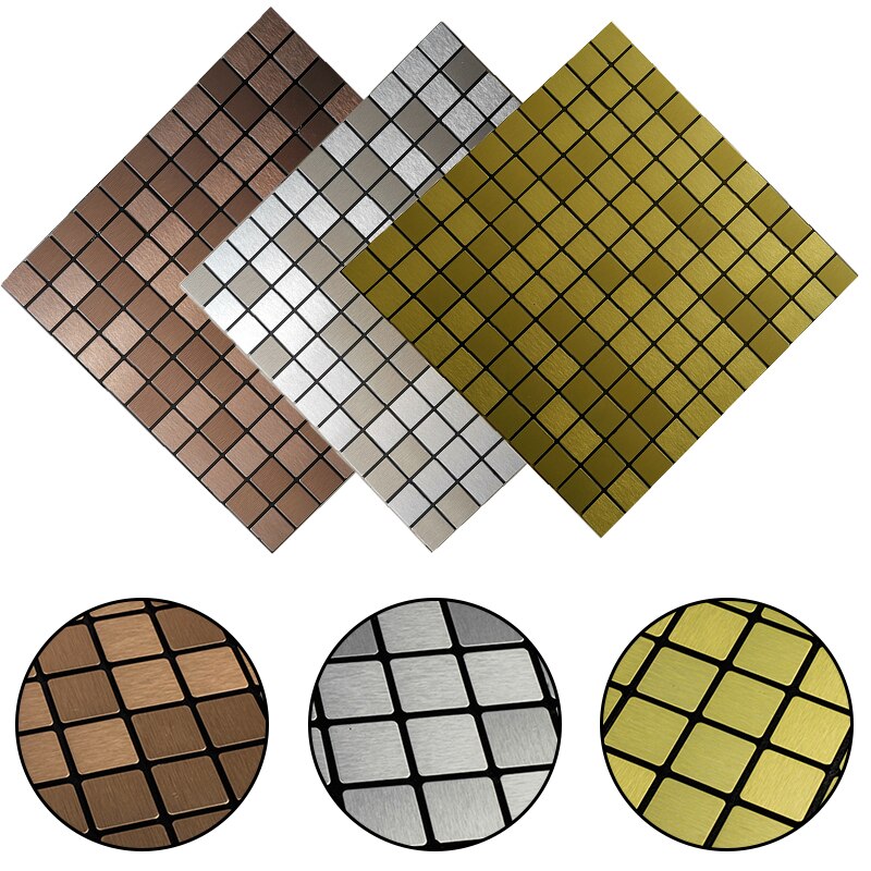 Adhesive Mosaic Tile Sticker Moisture Proof Home Kitchen Flooring Wall Background Sticky Decals