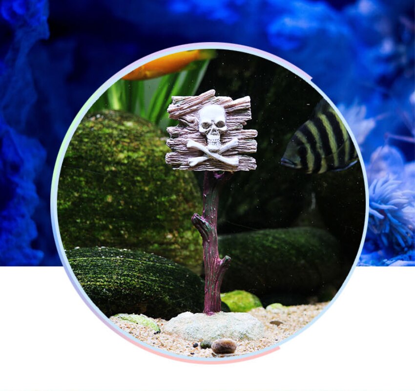 Akvarium harpiks dekorationer akvarium advarselsskilt landskabspleje tilbehør kæledyr produkter sjove ornamenter fisk akvarie ting