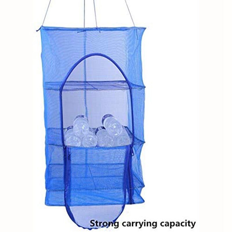 1Pcs Opvouwbare 4 Lagen Droogrek Voor Groente Vis Gerechten Mesh Opknoping Drogen Netto Opknoping, natuurlijke Manier Om Droog Voedsel