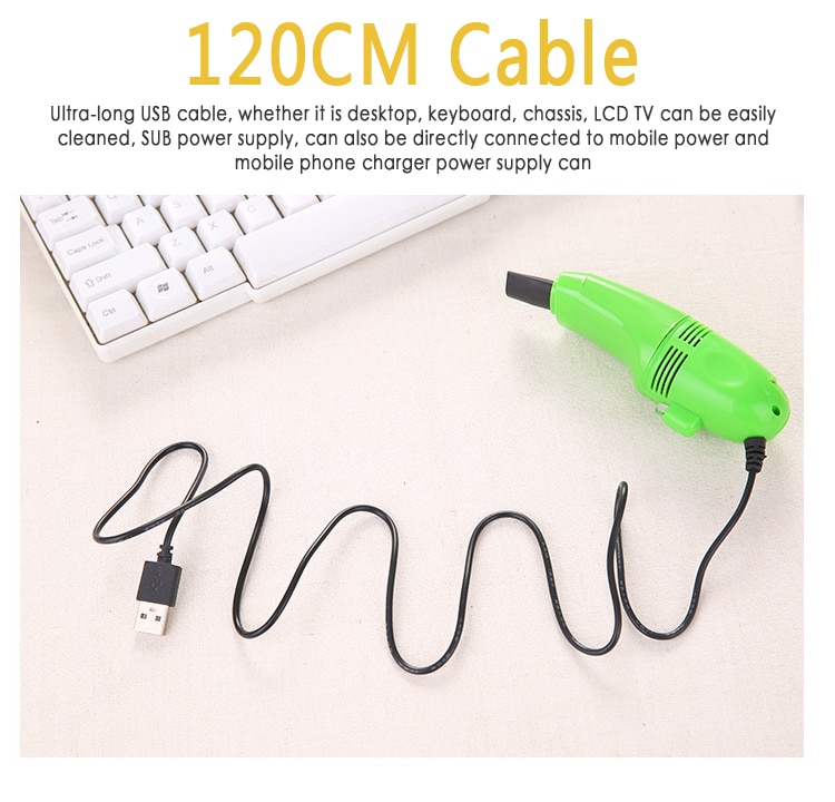 Limpiador portátil de teclado, 1 Uds., Mini, USB, ordenador portátil, aspiradora, brocha para polvos, Kit de limpieza, herramienta de limpieza del hogar