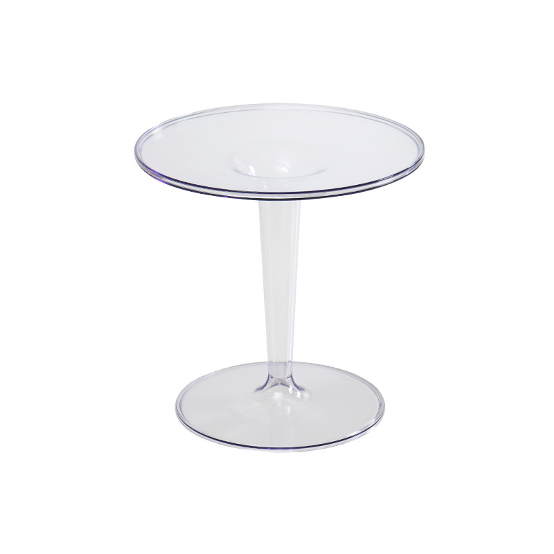 Nordic Eenvoudige Transparante Ins Kleine Salontafel Ronde Acryl Kleine Bijzettafel Verwijderbare Plastic Salontafel Kleine Ronde Tafel: full transparent