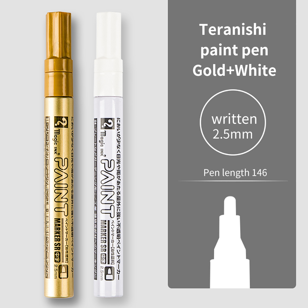 2/3 stk. permanent tusjpenn for maling, 1.2mm/2.5mm hurtigtørkende vanntette tusjer for stein, dekk, slitebane, gummi, stoff, metall: Klar