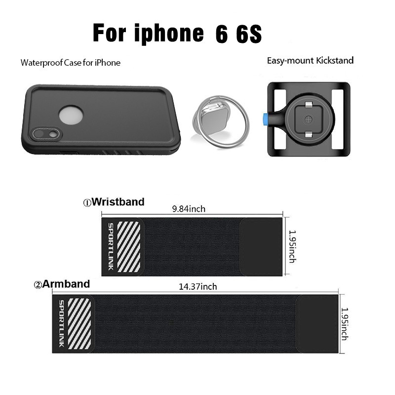 SOKUSIN Sport opaska na rękę opaska na telefon z wodoodporną obudową na telefon iPhone 11 12 Pro Max SE2020 X XS: For iPhone 6 6S