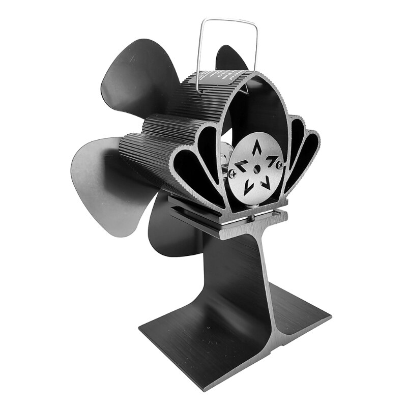 5 Blades Heat Powered Stove Fan Log Wood Burner Ecofan Quiet Fireplace