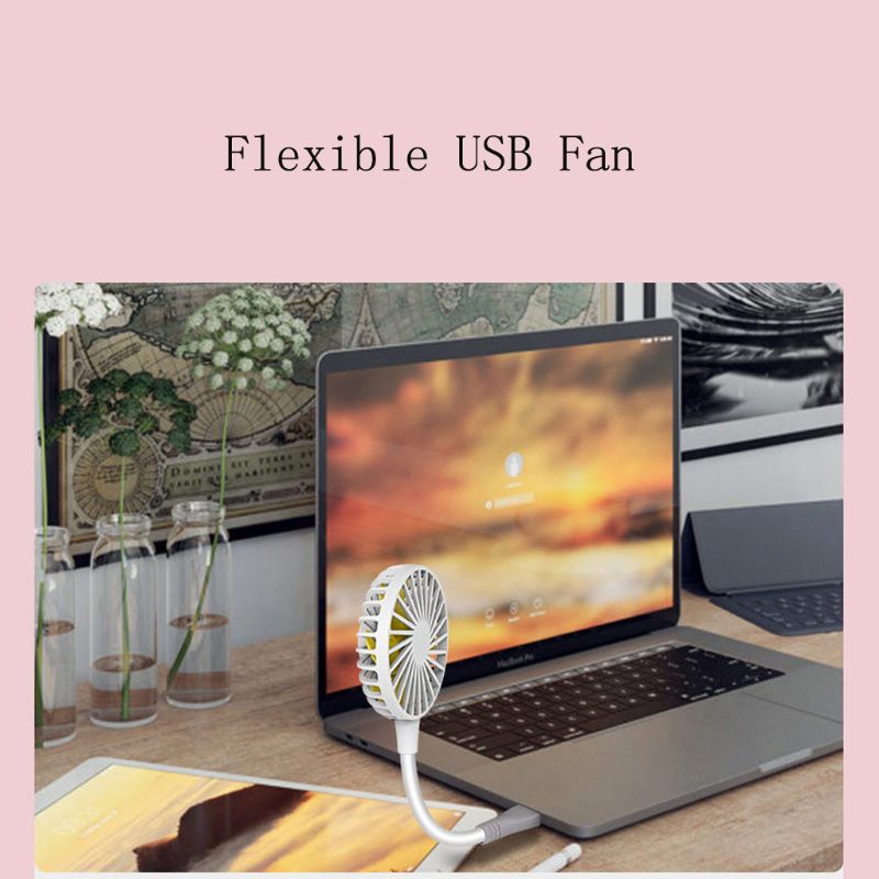 USB Powered Air Cooling Fan Flexible Goose Neck Air Cooler Desk Silent USB Fan