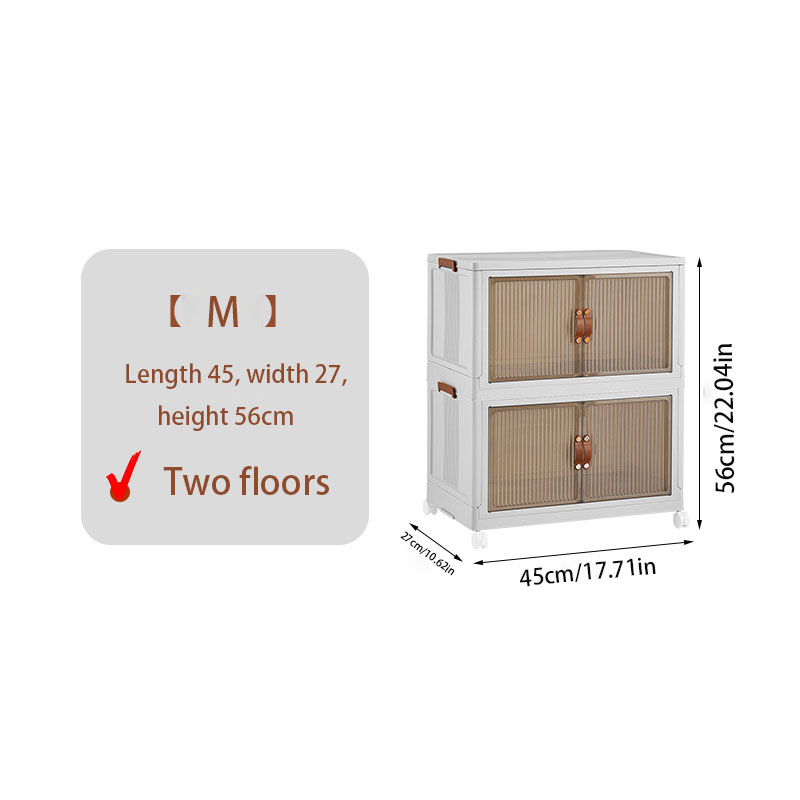 Easy to assemble 1-piece shoe cabinet organizer -1-5 layers - Space saving, clear door shoe box - Perfect for home, school: Chocolate