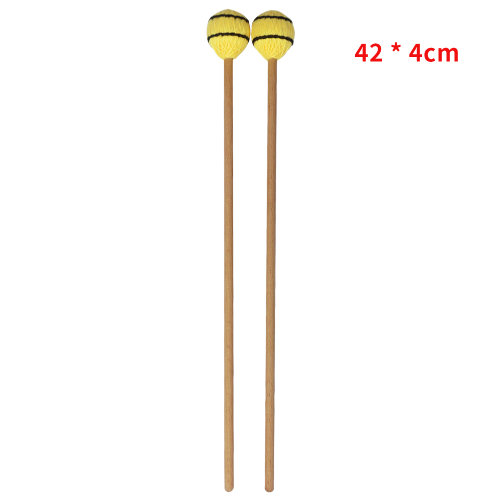 Wood Handle Easy Grip Instrument Accessories Performance Xylophone Piano Amateur Marimba Sticks Mallet Portable: Yellow 3