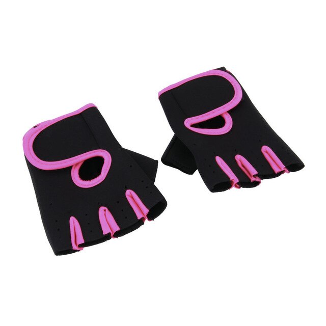 Delle Donne di marca Guanti Palestra Fitness Esercizio Bicicletta Bodybuilding Guanti Senza Dita Guanti Palestra Sollevamento Pesi Uomo Fitness Femminile: Pink / M.