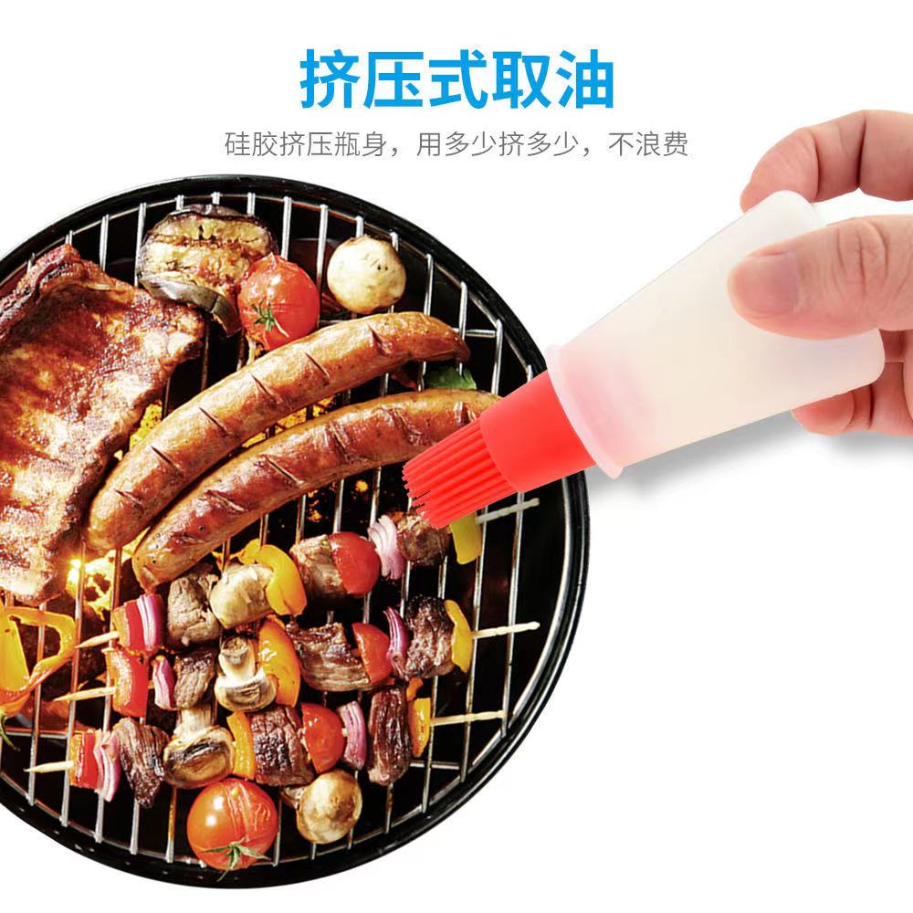 Kitchen Tool Portable Oil Bottle with Brush Grill Cooking Dispender Oil Brushes Liquid Oil Pastry Baking BBQ Tool BBQ Outdoor