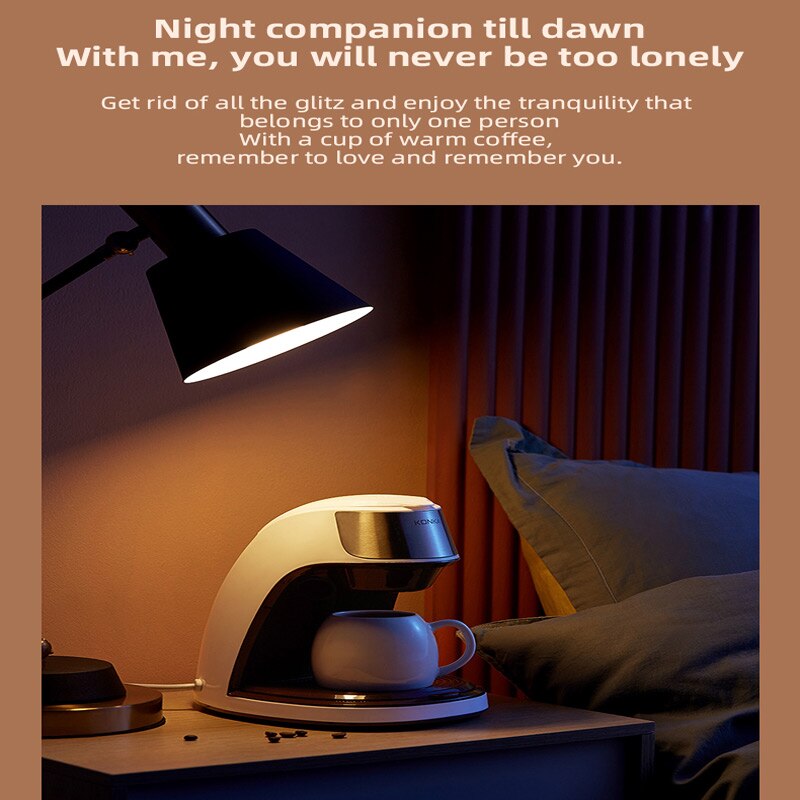 Household American Drip Coffee Machine Automatic Kitchen Appliance Coffee Maker 300ML Cafeter Cappuccino Milk Frother Coffee Pot