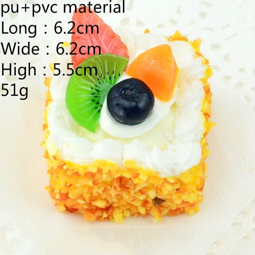1pc kunstige mad kage snack dessert fest dekoration mini model boligindretning bryllupsfest fotografering rekvisitter gør-det-selv tilbehør: Fang caomei guld
