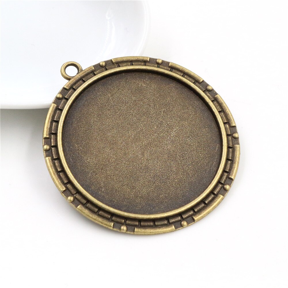 5 sztuk/partia 40mm wewnętrzna rozmiar Antique Bronze i posrebrzane czarne kolory Plated Fashion Style Cabochon baza ustawienie Charms wisiorek: D2-14
