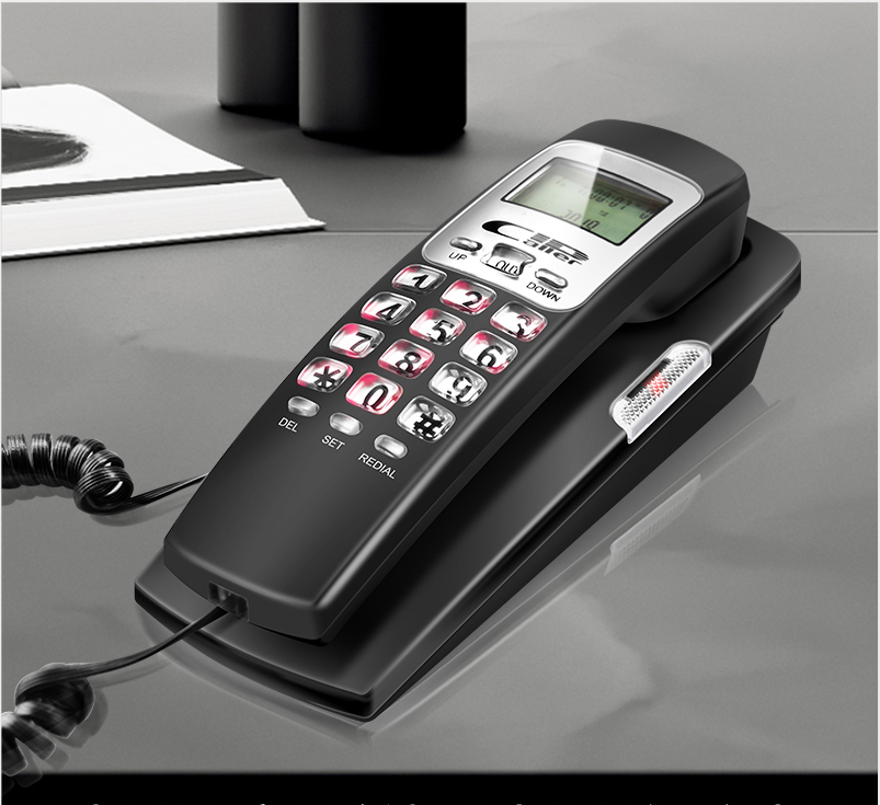 Fsk/Dtmf Vaste Telefoon Caller Id Telefoon Vaste Telefoons Mode Extension Telefoon Voor Home Office Hotel Zwart: black