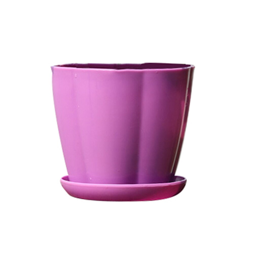 Pumpa form plast imitation porslin blomkruka suckulenta trädgård planter trädgård leveranser: Lila m