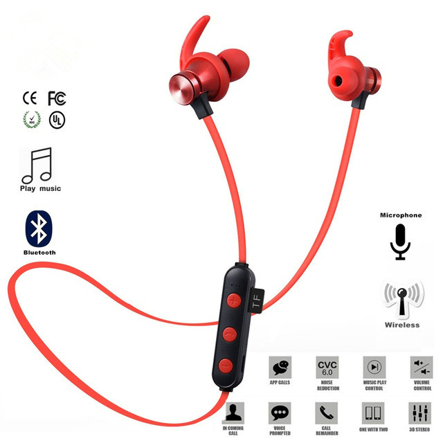 XT-22-auriculares inalámbricos con Bluetooth 5,0, Auriculares deportivos manos libres con micrófono y tarjeta TF para huawei y teléfono xiaomi